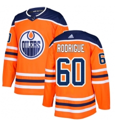 Men's Adidas Edmonton Oilers #60 Olivier Rodrigue Authentic Orange Home NHL Jersey