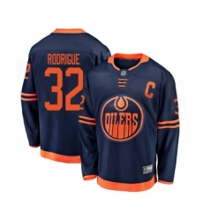 Youth Edmonton Oilers #32 Olivier Rodrigue Authentic Navy Blue Alternate Fanatics Branded Breakaway Hockey Jersey