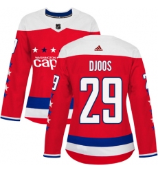 Women's Adidas Washington Capitals #42 Martin Fehervary Authentic Red Alternate NHL Jersey