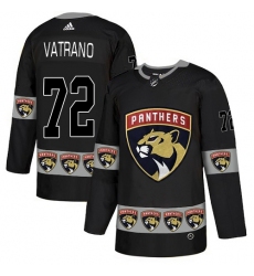 Men's Adidas Florida Panthers #72 Frank Vatrano Authentic Black Team Logo Fashion NHL Jersey