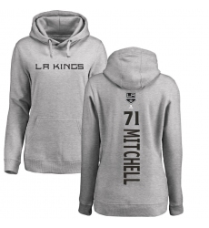 NHL Women's Adidas Los Angeles Kings #71 Torrey Mitchell Ash Backer Pullover Hoodie