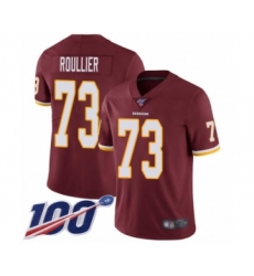 Youth Washington Redskins #73 Chase Roullier Burgundy Red Team Color Vapor Untouchable Limited Player 100th Season Football Jersey