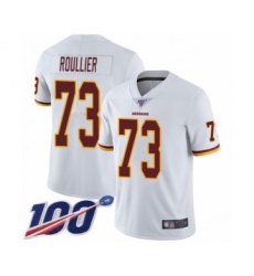 Youth Washington Redskins #73 Chase Roullier White Vapor Untouchable Limited Player 100th Season Football Jersey