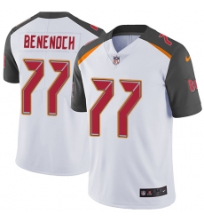 Men's Nike Tampa Bay Buccaneers #77 Caleb Benenoch White Vapor Untouchable Limited Player NFL Jersey