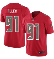 Men Nike Tampa Bay Buccaneers #91 Beau Allen Limited Red Rush Vapor Untouchable NFL Jersey
