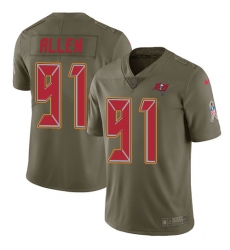 Men's Nike Tampa Bay Buccaneers #91 Beau Allen Limited Olive 2017 Salute to Service NFL Jersey