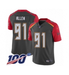 Youth Tampa Bay Buccaneers #91 Beau Allen Limited Gray Inverted Legend 100th Season Football Jersey