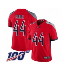 Men's Tennessee Titans #44 Kamalei Correa Limited Red Inverted Legend 100th Season Football Jersey