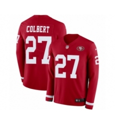 Men's Nike San Francisco 49ers #27 Adrian Colbert Limited Red Therma Long Sleeve NFL Jersey