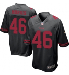 Men's Nike San Francisco 49ers #46 Alfred Morris Game Black NFL Jersey