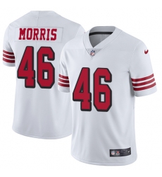 Men's Nike San Francisco 49ers #46 Alfred Morris Limited White Rush Vapor Untouchable NFL Jersey