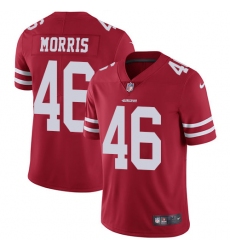 Men's Nike San Francisco 49ers #46 Alfred Morris Red Team Color Vapor Untouchable Limited Player NFL Jersey