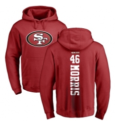 NFL Nike San Francisco 49ers #46 Alfred Morris Red Backer Pullover Hoodie
