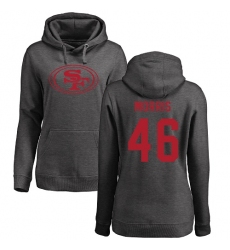 NFL Women's Nike San Francisco 49ers #46 Alfred Morris Ash One Color Pullover Hoodie
