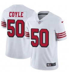 Men's Nike San Francisco 49ers #50 Brock Coyle Limited White Rush Vapor Untouchable NFL Jersey
