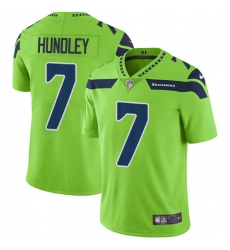 Youth Nike Seattle Seahawks #7 Brett Hundley Limited Green Rush Vapor Untouchable NFL Jersey