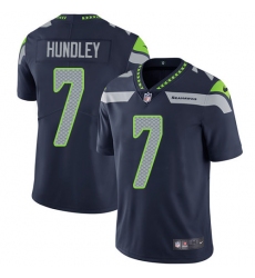 Youth Nike Seattle Seahawks #7 Brett Hundley Navy Blue Team Color Vapor Untouchable Limited Player NFL Jersey