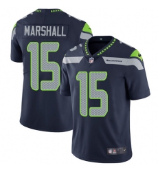 Youth Nike Seattle Seahawks #15 Brandon Marshall Navy Blue Team Color Vapor Untouchable Limited Player NFL Jersey