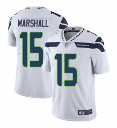Youth Nike Seattle Seahawks #15 Brandon Marshall White Vapor Untouchable Limited Player NFL Jersey