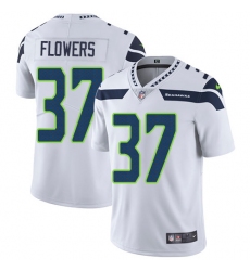 Men's Nike Seattle Seahawks #37 Tre Flowers White Vapor Untouchable Limited Player NFL Jersey