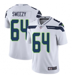 Men's Nike Seattle Seahawks #64 J.R. Sweezy White Vapor Untouchable Limited Player NFL Jersey