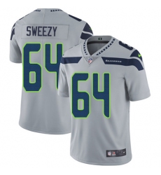 Youth Nike Seattle Seahawks #64 J.R. Sweezy Grey Alternate Vapor Untouchable Limited Player NFL Jersey