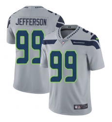 Men's Nike Seattle Seahawks #99 Quinton Jefferson Grey Alternate Vapor Untouchable Limited Player NFL Jersey