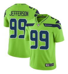 Youth Nike Seattle Seahawks #99 Quinton Jefferson Limited Green Rush Vapor Untouchable NFL Jersey
