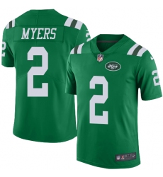 Men's Nike New York Jets #2 Jason Myers Limited Green Rush Vapor Untouchable NFL Jersey