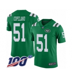 Men's New York Jets #51 Brandon Copeland Limited Green Rush Vapor Untouchable 100th Season Football Jersey