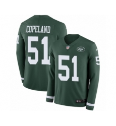 Men's Nike New York Jets #51 Brandon Copeland Limited Green Therma Long Sleeve NFL Jersey