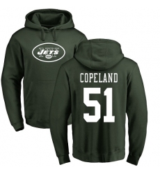 NFL Nike New York Jets #51 Brandon Copeland Green Name & Number Logo Pullover Hoodie