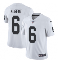 Youth Nike Oakland Raiders #6 Mike Nugent White Vapor Untouchable Limited Player NFL Jersey