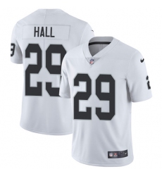 Youth Nike Oakland Raiders #29 Leon Hall White Vapor Untouchable Limited Player NFL Jersey