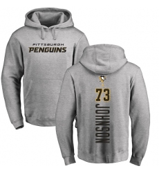 NHL Adidas Pittsburgh Penguins #73 Jack Johnson Ash Backer Pullover Hoodie