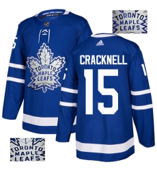 Men's Adidas Toronto Maple Leafs #15 Adam Cracknell Authentic White Away NHL Jersey