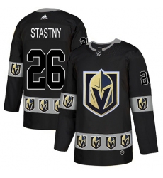 Men's Adidas Vegas Golden Knights #26 Paul Stastny Authentic Black Team Logo Fashion NHL Jersey