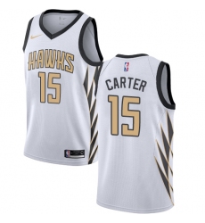 Women's Nike Atlanta Hawks #15 Vince Carter Swingman White NBA Jersey - City Edition