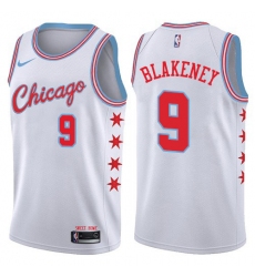 Women's Nike Chicago Bulls #9 Antonio Blakeney Swingman White NBA Jersey - City Edition