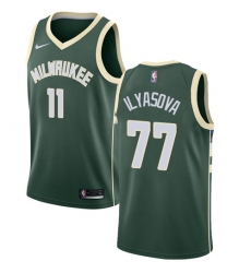 Youth Nike Milwaukee Bucks #77 Ersan Ilyasova Swingman Green NBA Jersey - Icon Edition