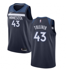 Youth Nike Minnesota Timberwolves #43 Anthony Tolliver Swingman Navy Blue NBA Jersey - Icon Edition