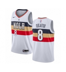Youth Nike New Orleans Pelicans #8 Jahlil Okafor White Swingman Jersey - Earned Edition