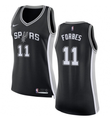 Women's Nike San Antonio Spurs #11 Bryn Forbes Swingman Black NBA Jersey - Icon Edition