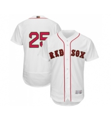 Men's Boston Red Sox #25 Steve Pearce White 2019 Gold Program Flex Base Authentic Collection Baseball Jersey