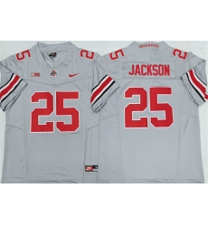 Men's Ohio State Buckeyes #25 Lamar Bo Jackson Gray 2025 F.U.S.E. Limited Stitched Jersey
