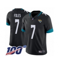 Men's Jacksonville Jaguars #7 Nick Foles Black Team Color Vapor Untouchable Limited Player 100th Season Football Jersey