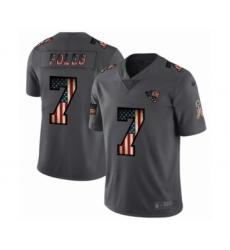 Men's Jacksonville Jaguars #7 Nick Foles Limited Black USA Flag 2019 Salute To Service Football Jersey