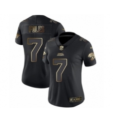 Women's Jacksonville Jaguars #7 Nick Foles Black Gold Vapor Untouchable Limited Football Jersey