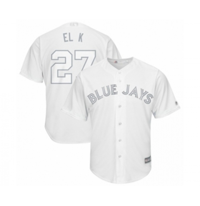 Men's Toronto Blue Jays #27 Vladimir Guerrero Jr. El K  Authentic White 2019 Players Weekend Baseball Jersey