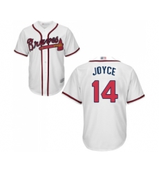 Youth Atlanta Braves #14 Matt Joyce Replica White Home Cool Base Baseball Jersey